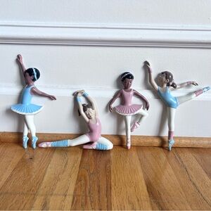 Vintage Ballerina Wall Figurines by Burwood Products Co. (Set of 4)